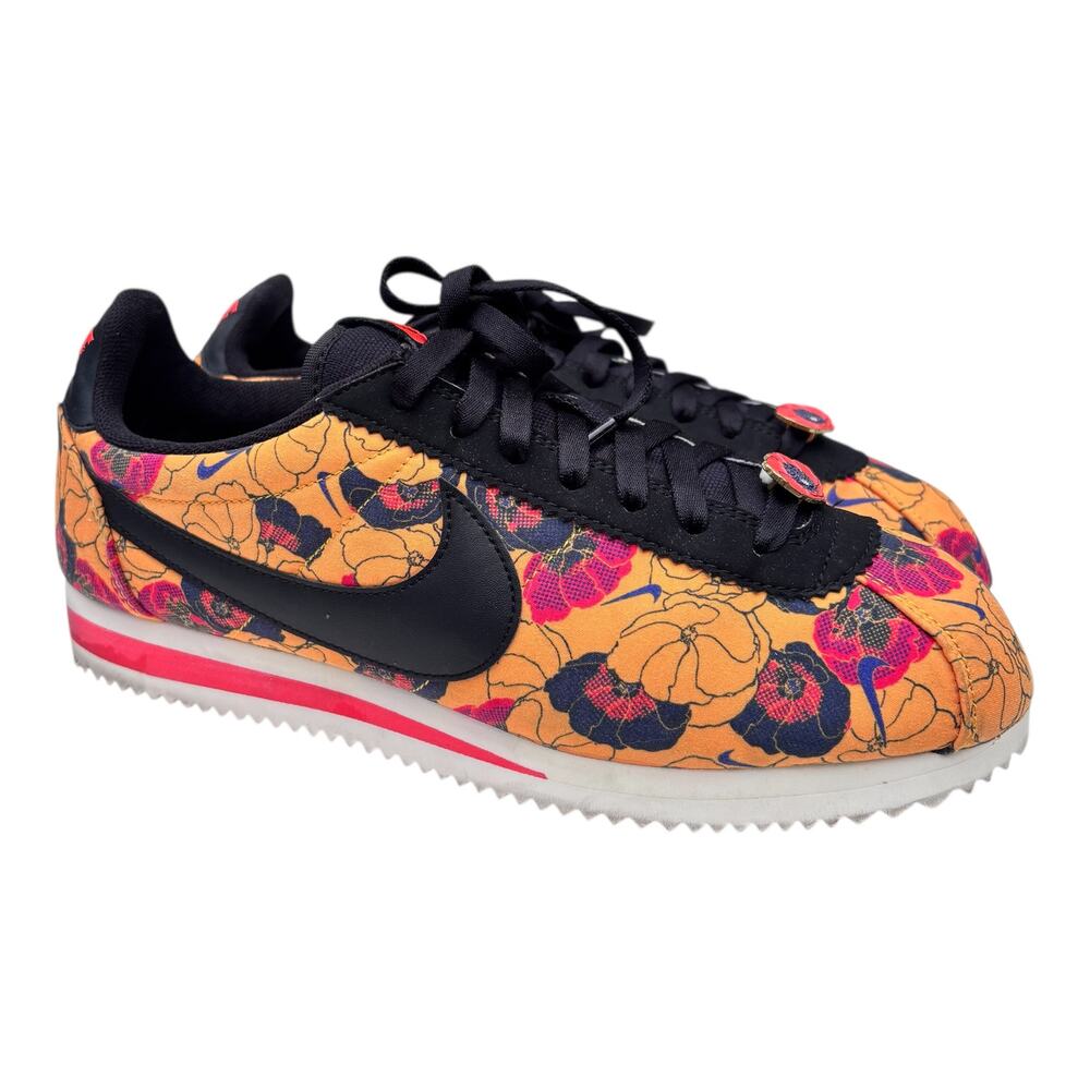 Nike Cortez 'Gold Floral' Sneakers Women's Size 10 - Picture 1 of 8